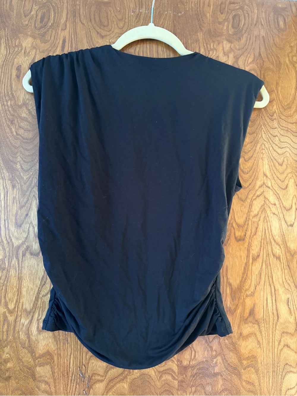 Abercrombie & Fitch modal blend Sleeveless Cinch Tank Top - Black, Size Small